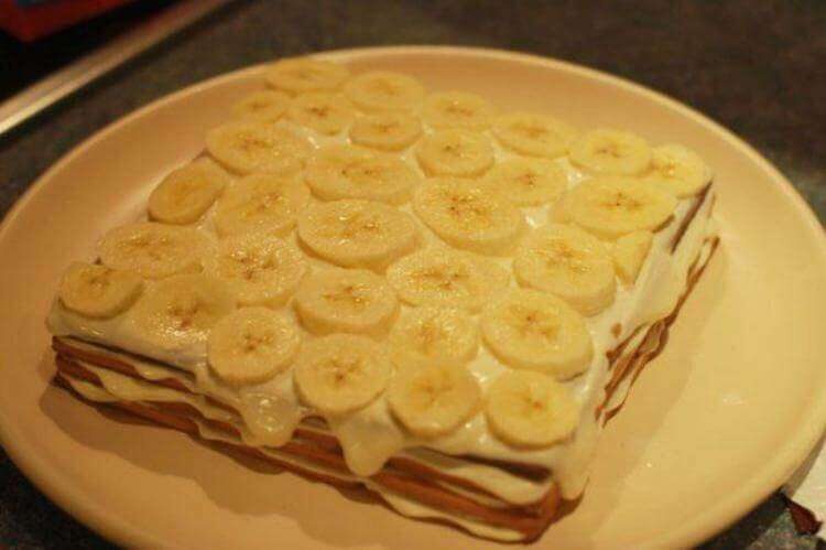 Рецепт вкуснейшего торта с бананами без выпечки за 15 минут